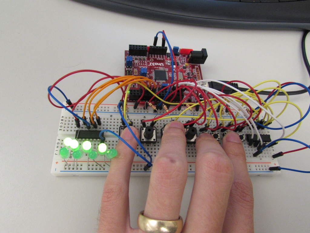 PISO and SIPO shift registers in combination.