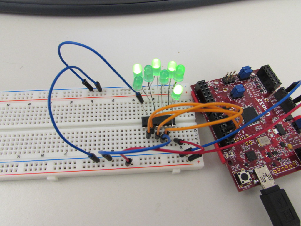 Use for a serial-in parallel-out shift register