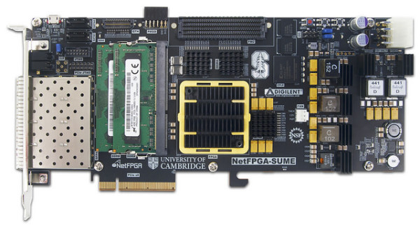 The NetFPGA SUME board. 