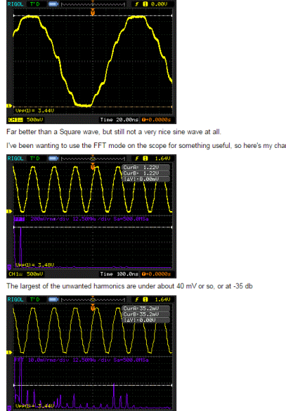 Screenshot of the output signals being measured in the project.
