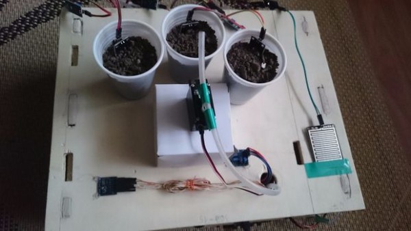 Making the irrigation system. Image from Instructables.