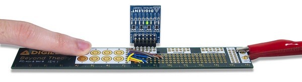 Digilent PCB Ruler with the Pmod8LD