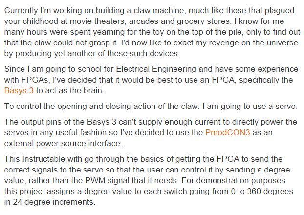 Background knowledge on controlling a servo with FPGA. 