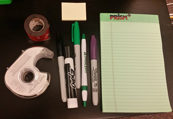 Office supplies, often times I've wanted to take note of how a demo failed or make a list of supplies I need to fix it. Pens, pencils, markers, sticky notes, tape, mounting tape, oh my!