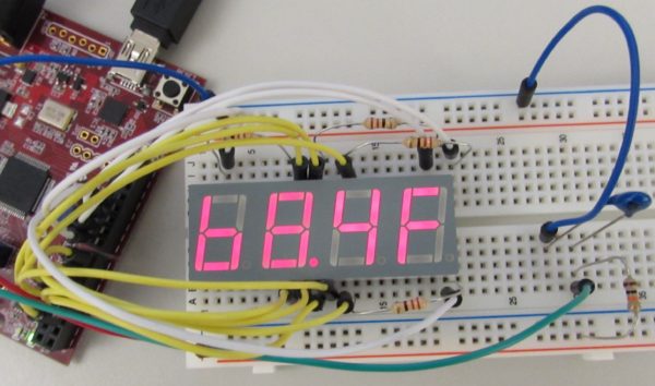 Using a thermistor with a seven-segment display.