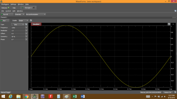 A simple sine wave.