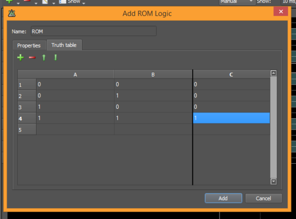 The second step is to define the truth table as needed.