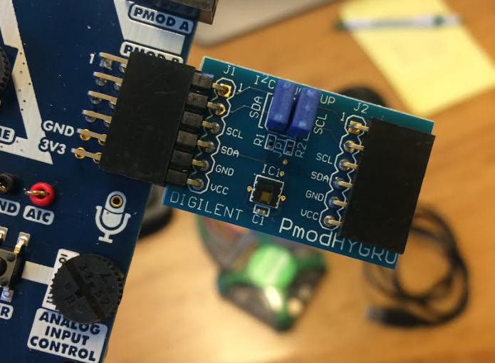 Pmod HYGRO: Digital Humidity and Temperature Sensor