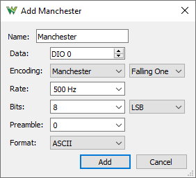 Adding Manchester Setting in WaveForms