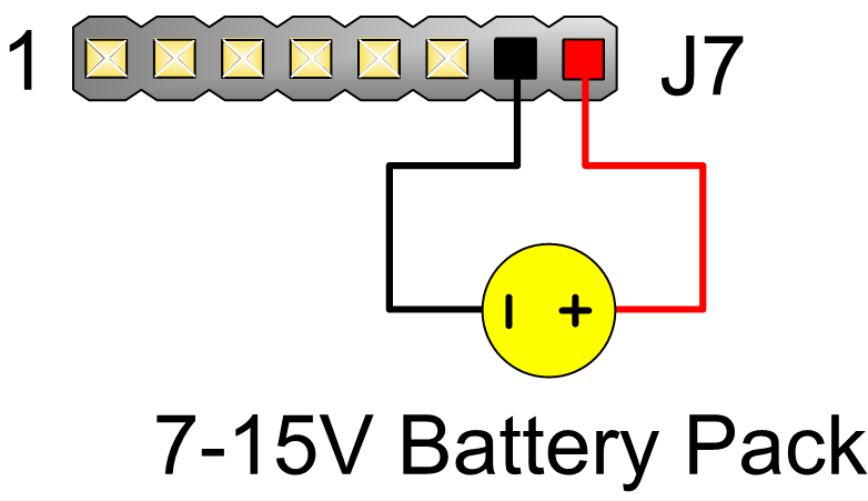 Figure 3.2. Arty A7 Battery Pack Connection.