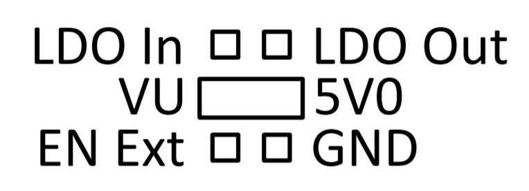 Pin arrangement of bypassing the 5 V regulation