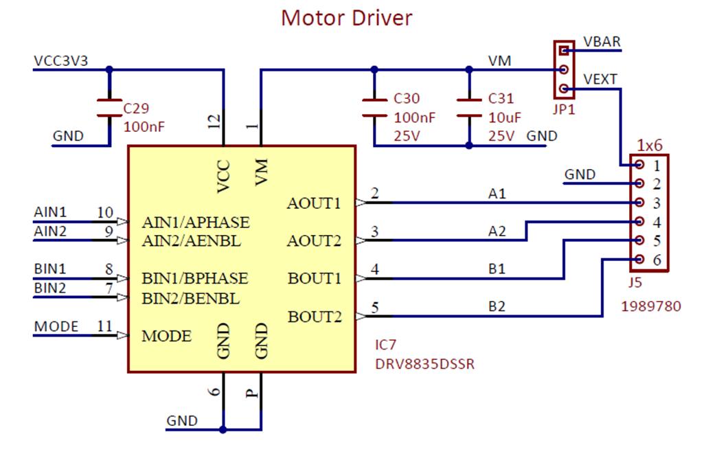 Figure 7.3. Basys MX3 Motor driver circuit.