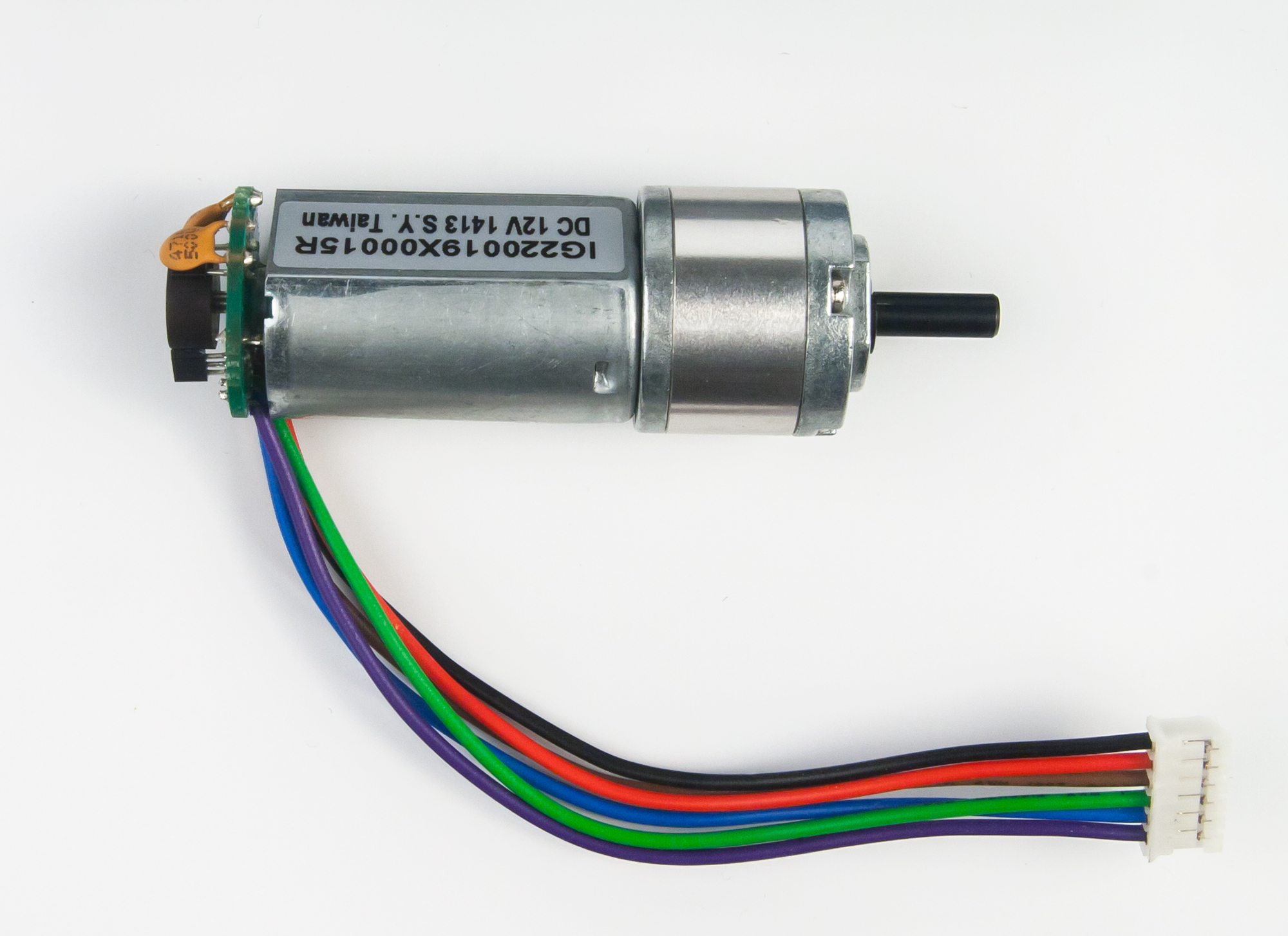 Figure 7.3. DC Motor with gearhead and bi-phase tachometer.