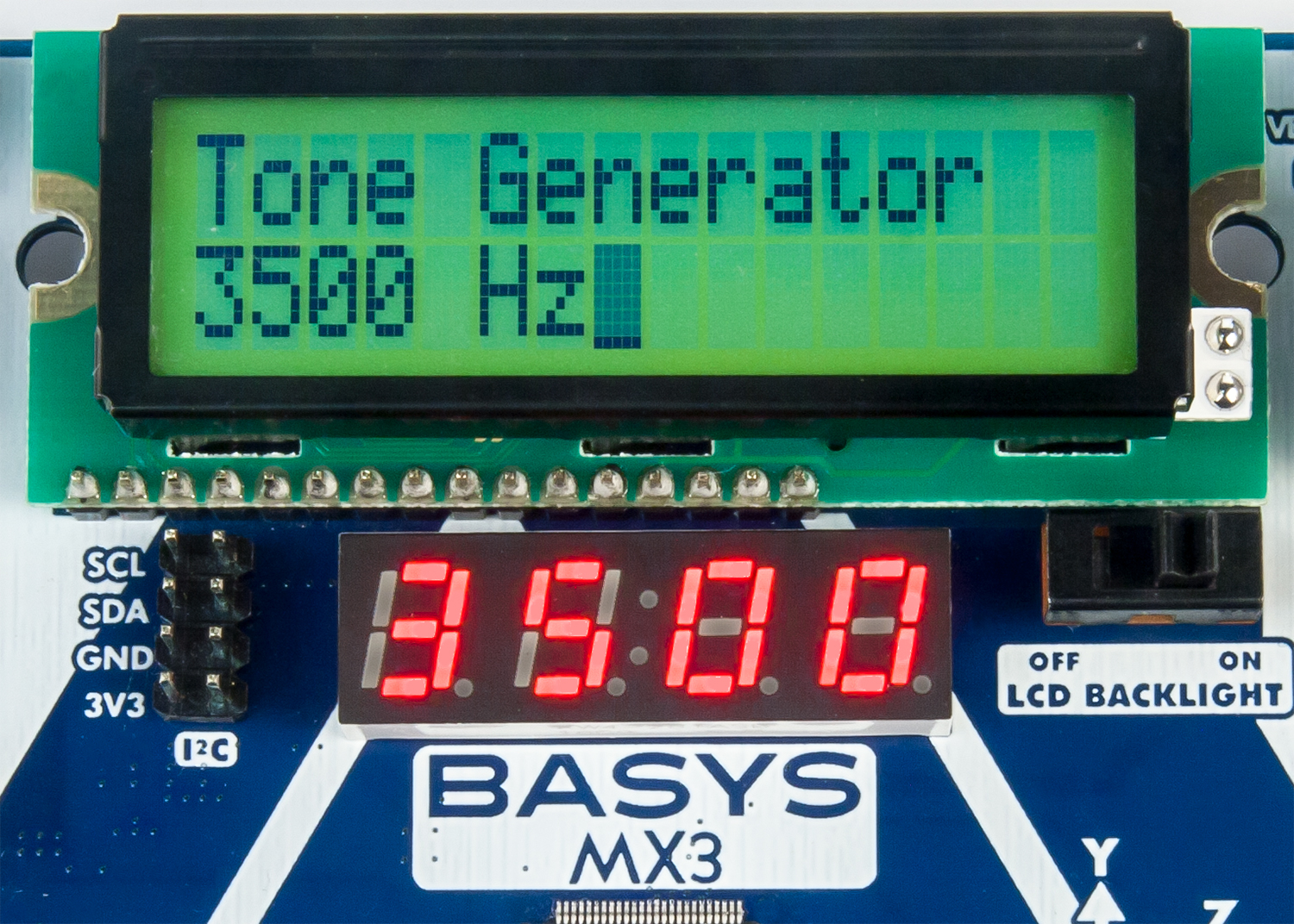 Figure 8.3. Tone Generator display when generating tone.