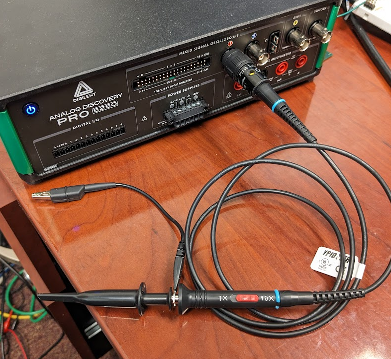 Connect the BNC Probe to the oscilloscope channel you wish to compensate for.